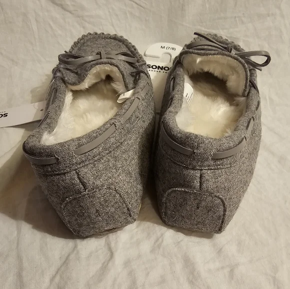 Sonoma Gray Moccasin 7/8 Women's Slippers Medium - Picture 8 of 10